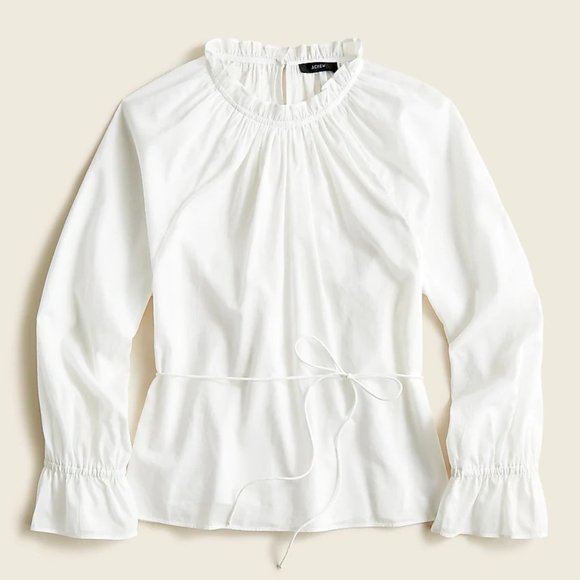 J. Crew Tops - NWT J.Crew Tie-waist top in organic cotton voile